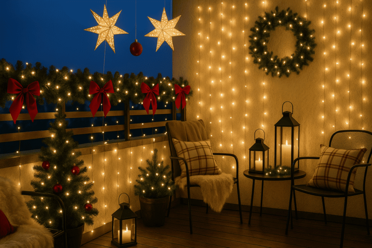 30 Christmas Balcony Ideas: Festive Outdoor Light Displays